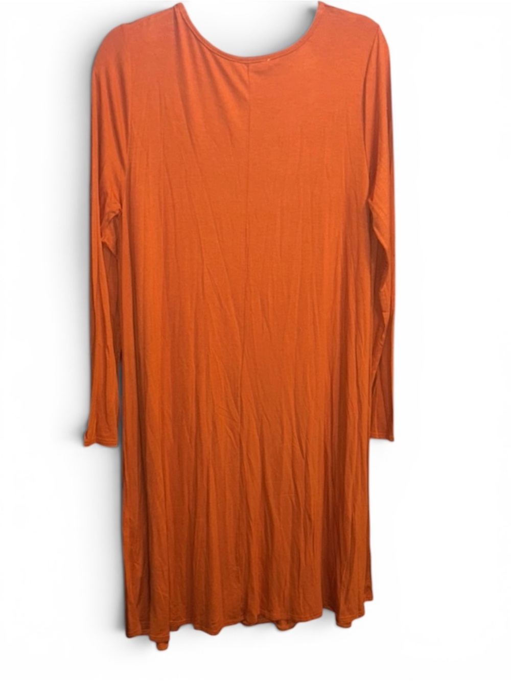 Bonbon XL Chic Long Sleeve Orange Dress - Picture 3 of 5